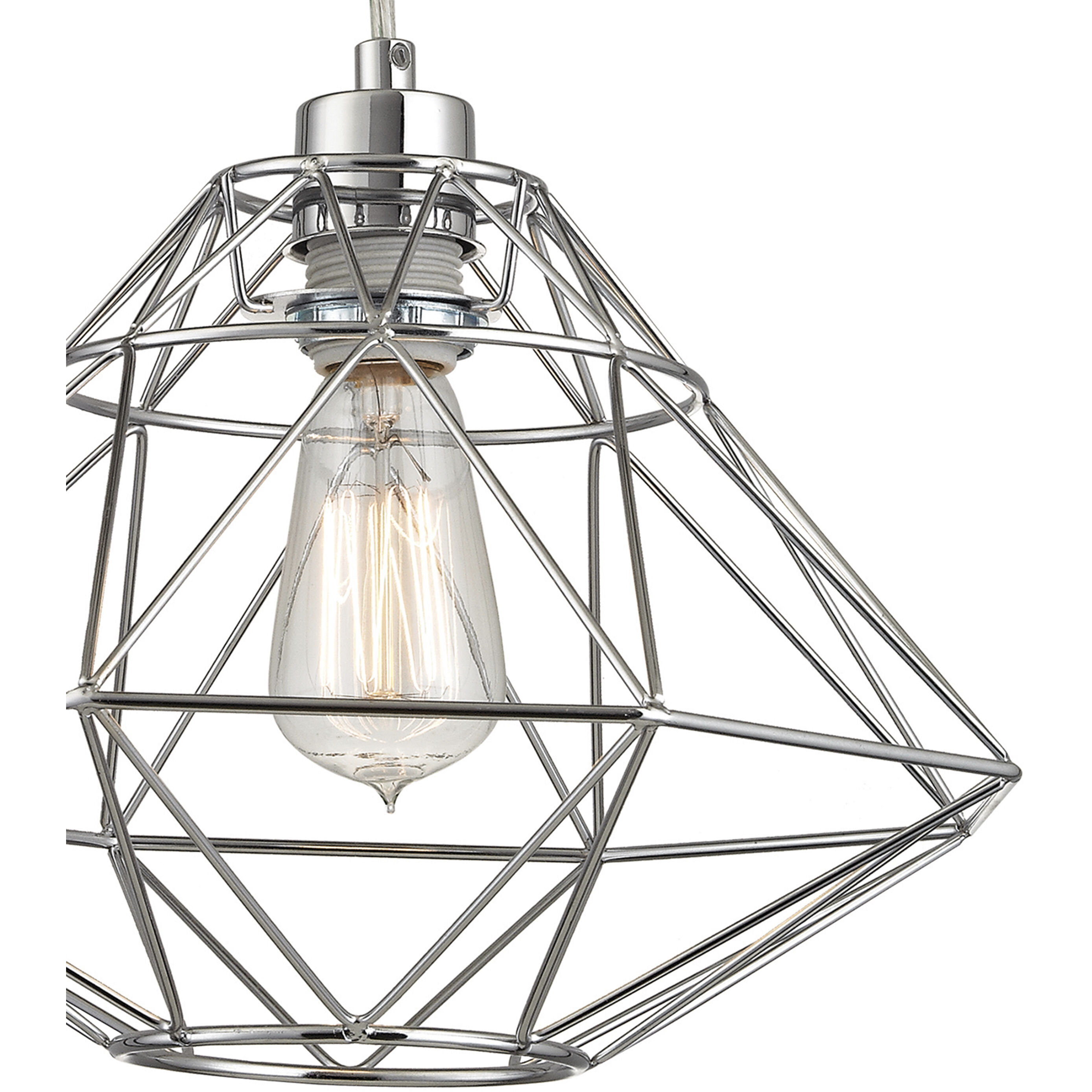 Paradigm 1 Light 13 inch Chrome Pendant Ceiling Light