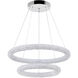 Arielle LED 25 inch Chrome Down Chandelier Ceiling Light
