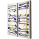 Tempo Blue and Green and Metallic Framed Art, The Studio