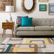 Forum 48 X 48 inch Dark Blue Rug in 4 Ft Square, Square