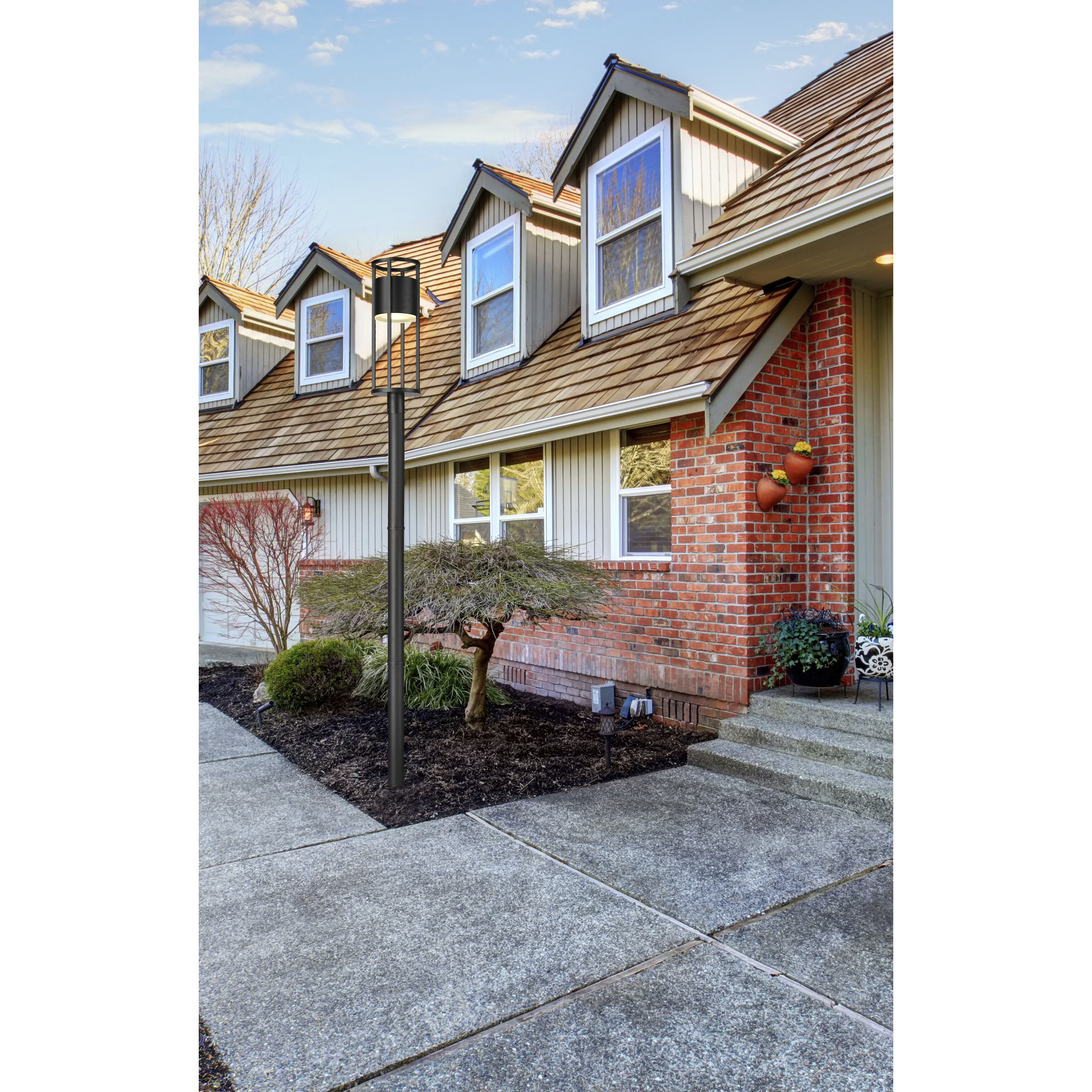 Luca LED 101.51 inch Black Outdoor Post Mounted Fixture