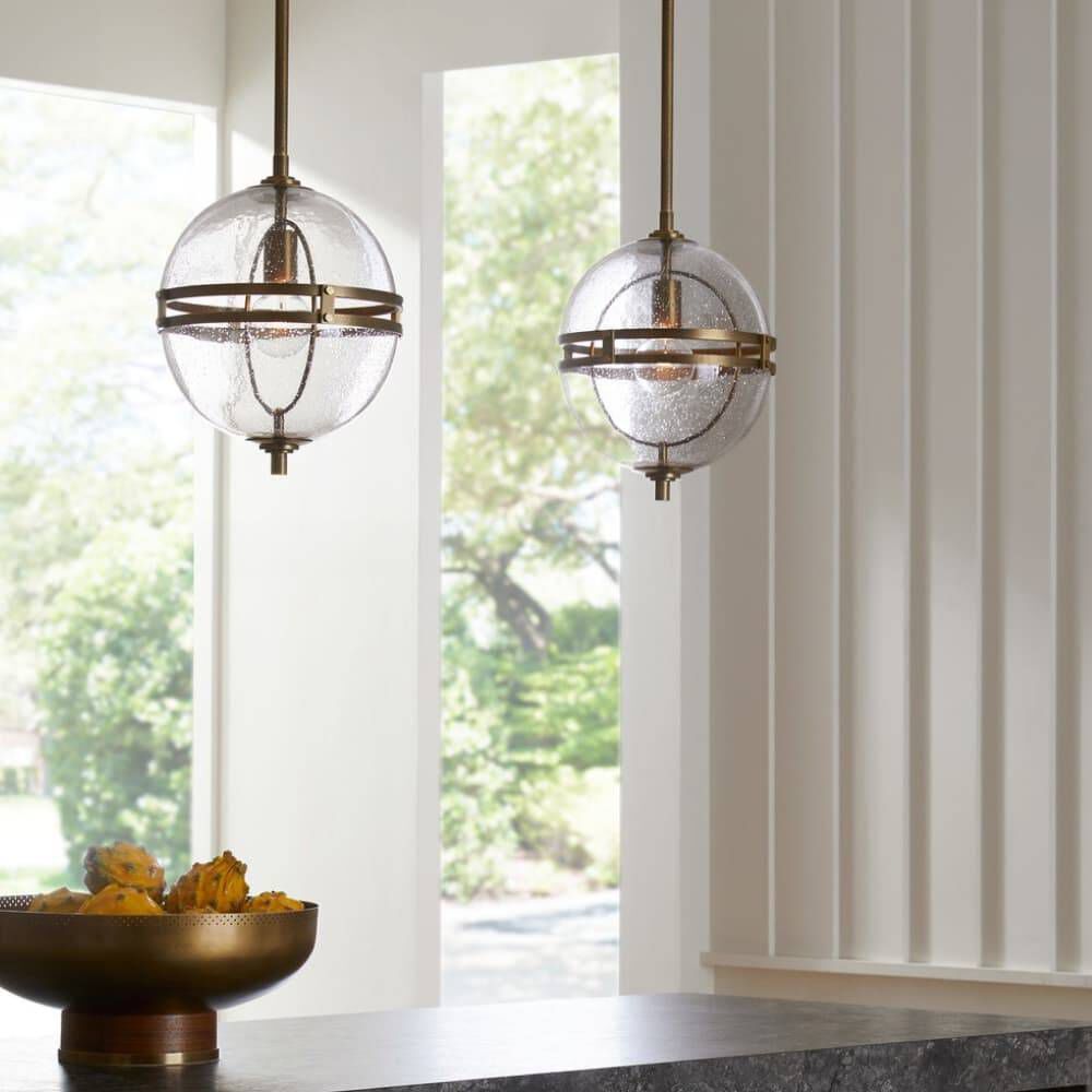 Irene 1 Light 12 inch Antique Brass Pendant Ceiling Light