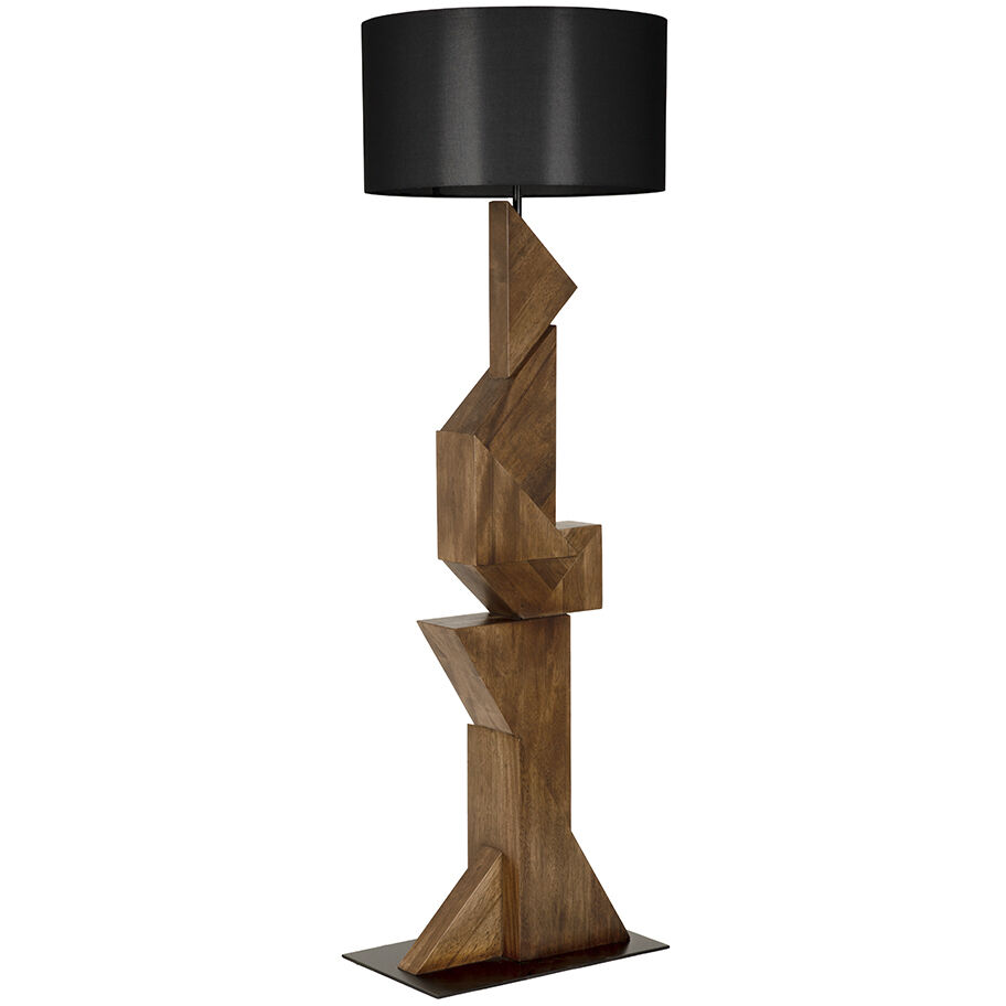 Enigma I 66 inch 60 watt Dark Walnut Floor Lamp Portable Light