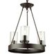 Menlo Park 3 Light 17.5 inch Oil Rubbed Bronze Up Chandelier Ceiling Light