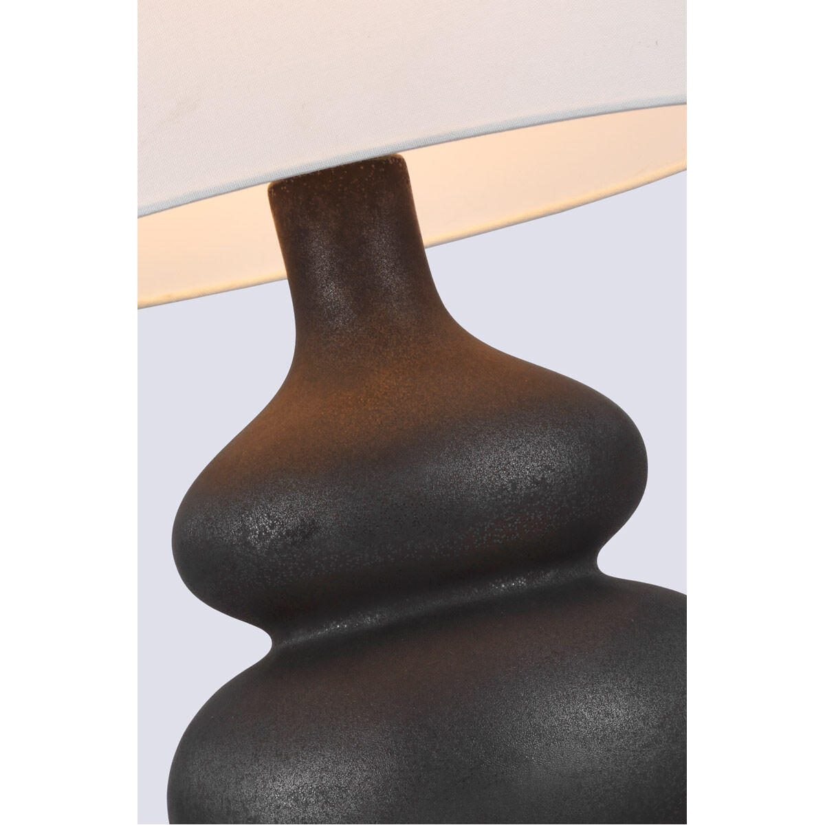 Chapman & Myers Lismore 23.75 inch 15 watt Stained Black Metallic Table Lamp Portable Light in Stained Black Metallic Porcelain, Medium