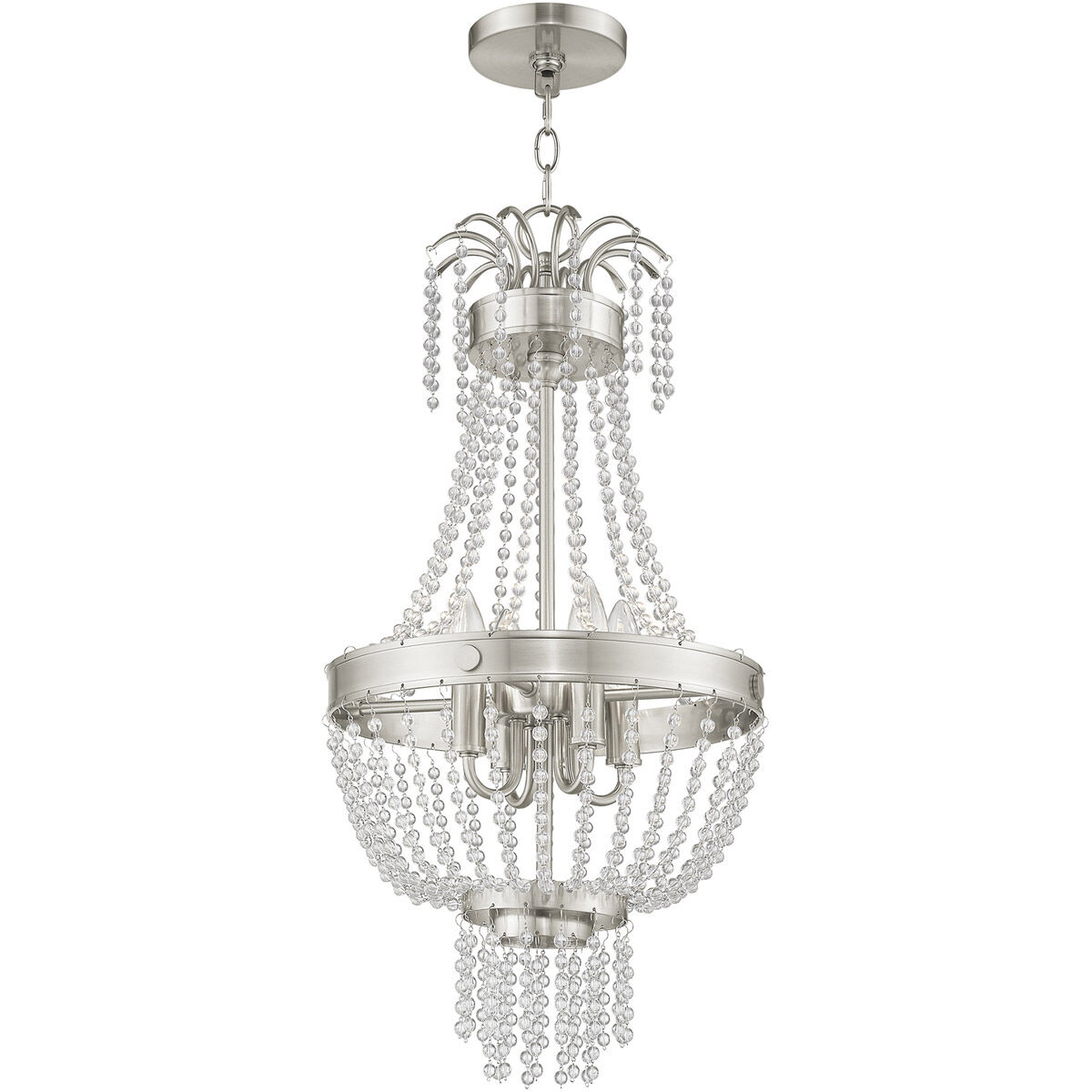 Valentina 4 Light 13 inch Brushed Nickel Pendant Ceiling Light