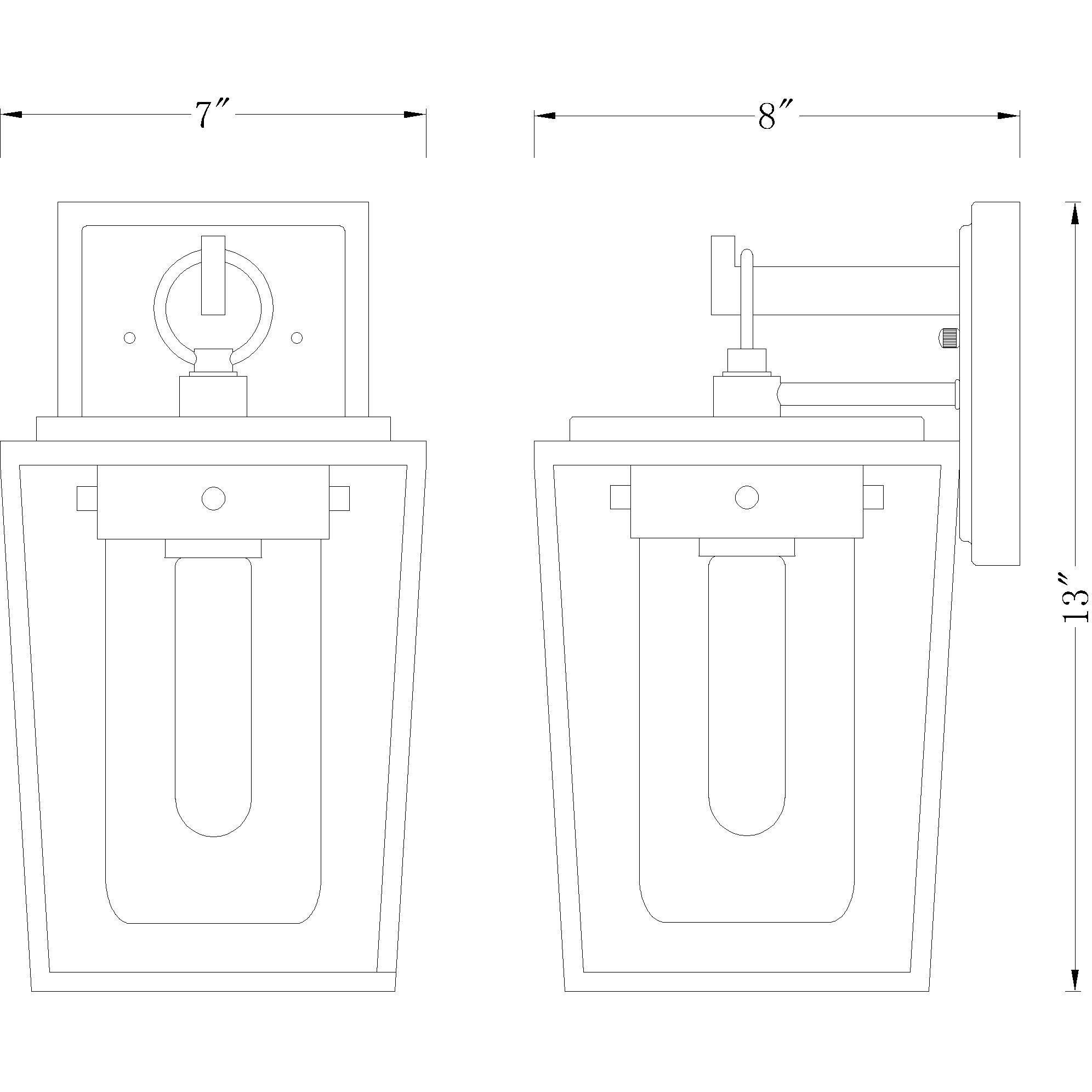 Sheridan 1 Light 13 inch Black Outdoor Wall Light