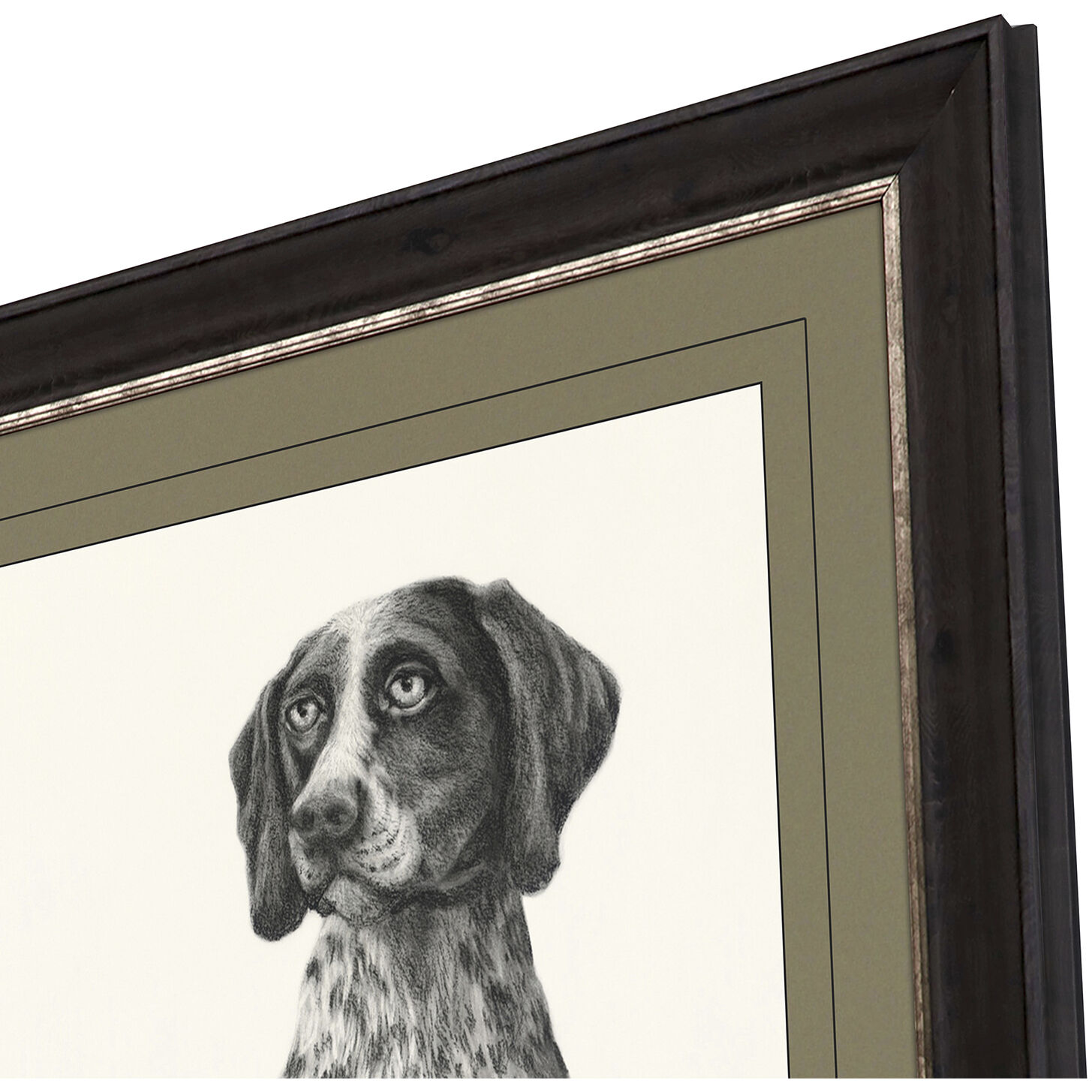 Canine Gaze Canine Watch Black and Beige and Neutral Framed Art