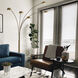 Mushroom 85 inch 4 watt Black Nickel Arc Floor Lamp Portable Light