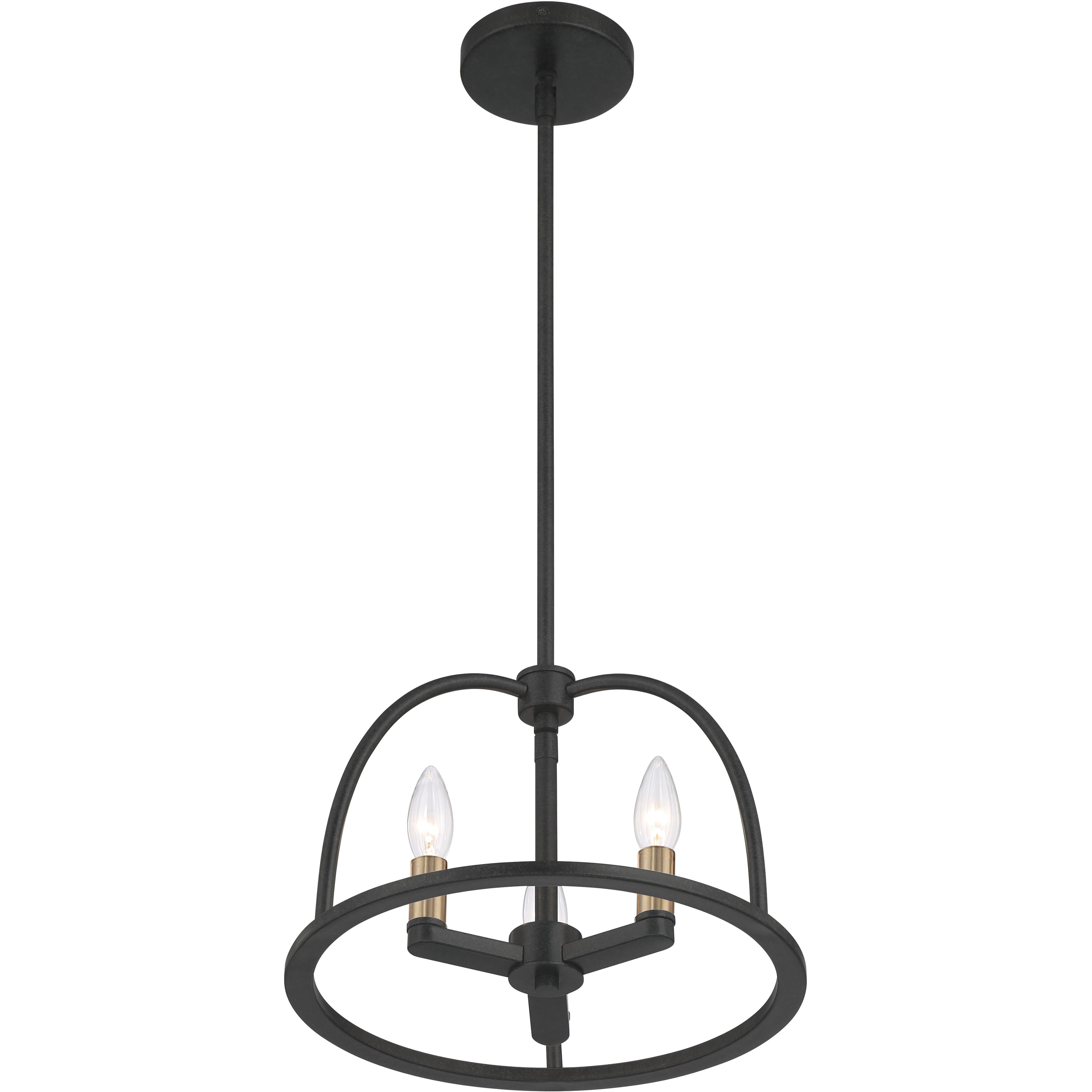Abbott 3 Light 13.75 inch Black Mini Chandelier Ceiling Light