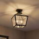 Woodstock 3 Light 12 inch Black Outdoor Flush Mount