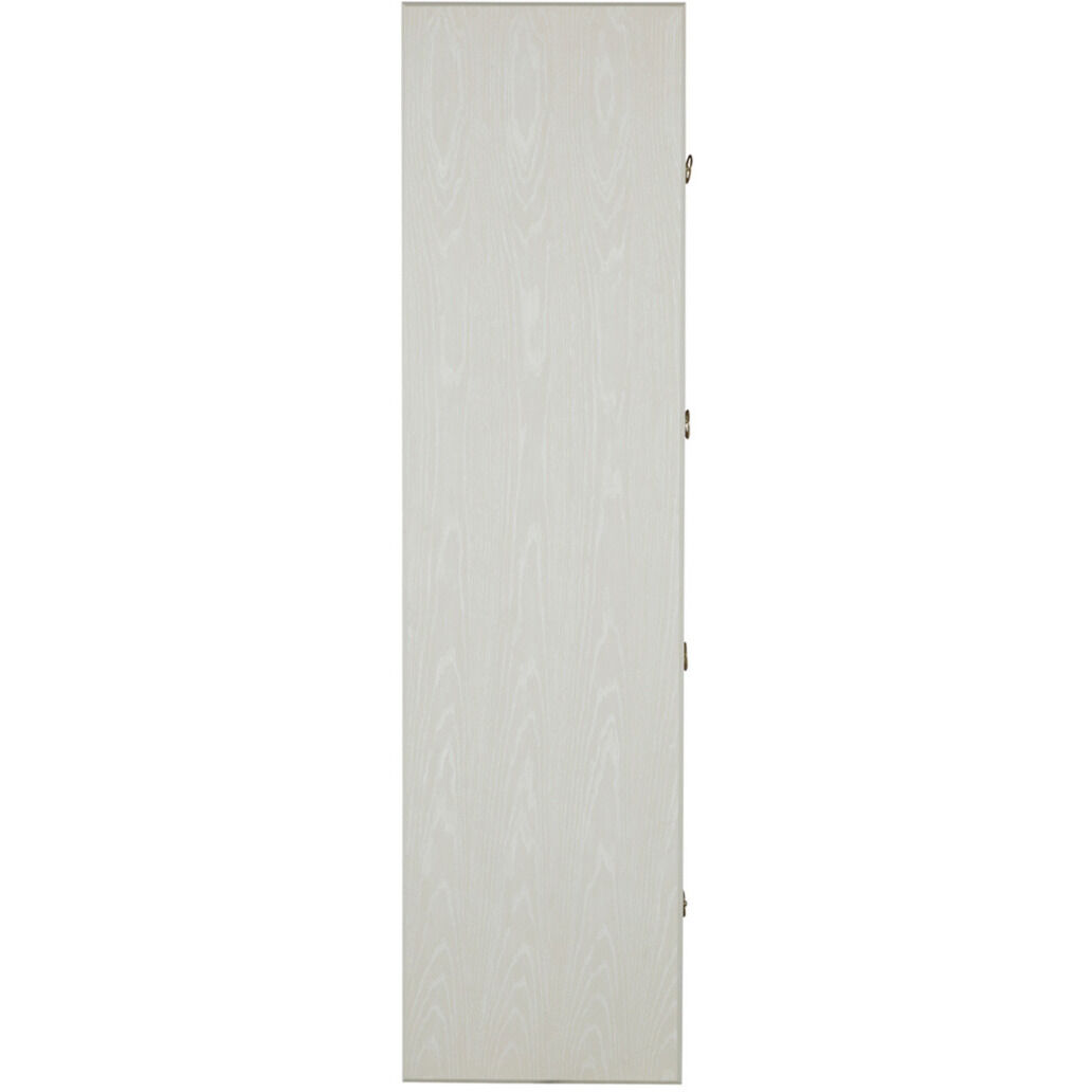 Strella Stainless Champagne / Cerused White Cabinet