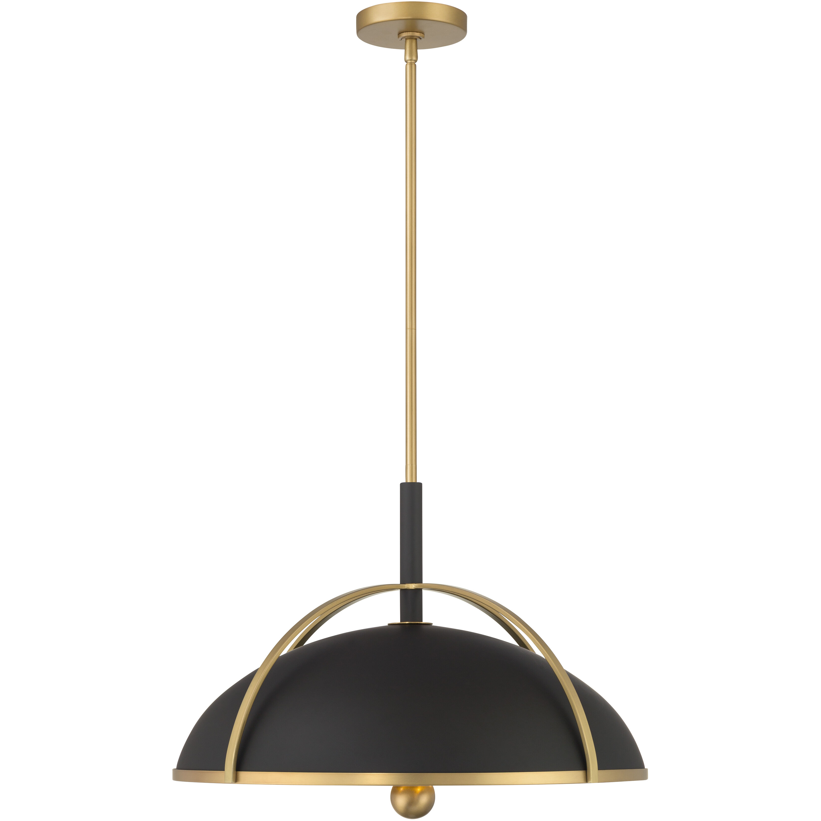 Yorkshire 4 Light 20.75 inch Dark Matte Black and Legacy Brass Pendant Ceiling Light