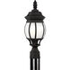 Wynfield 1 Light 18.5 inch Black Outdoor Post Lantern, Small