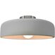Radiance Collection - Spire LED 13 inch Matte White and Brushed Nickel Semi-Flush Ceiling Light in Dedicated LED, 13W x 6H, Form+Finish+Function