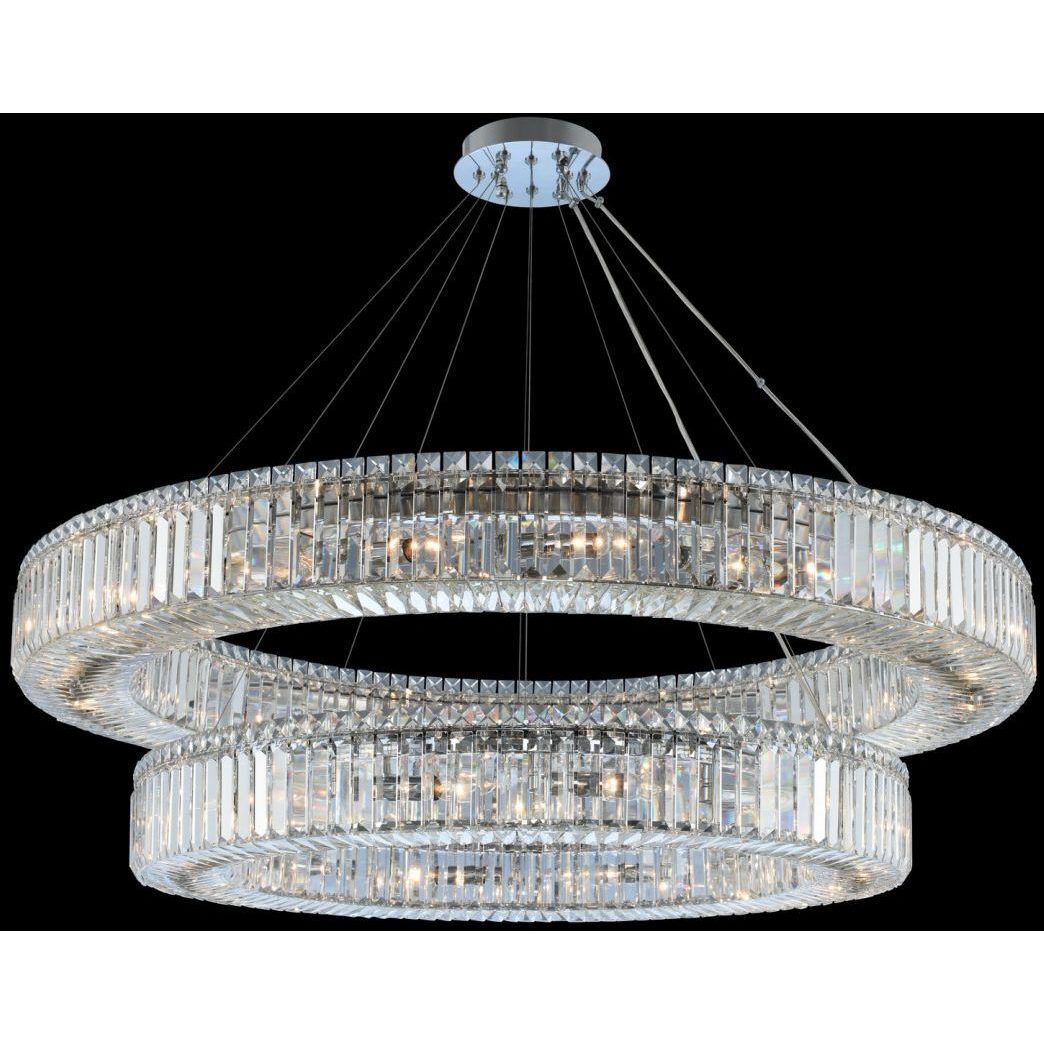 Rondelle 30 Light 47 inch Chrome Pendant Ceiling Light