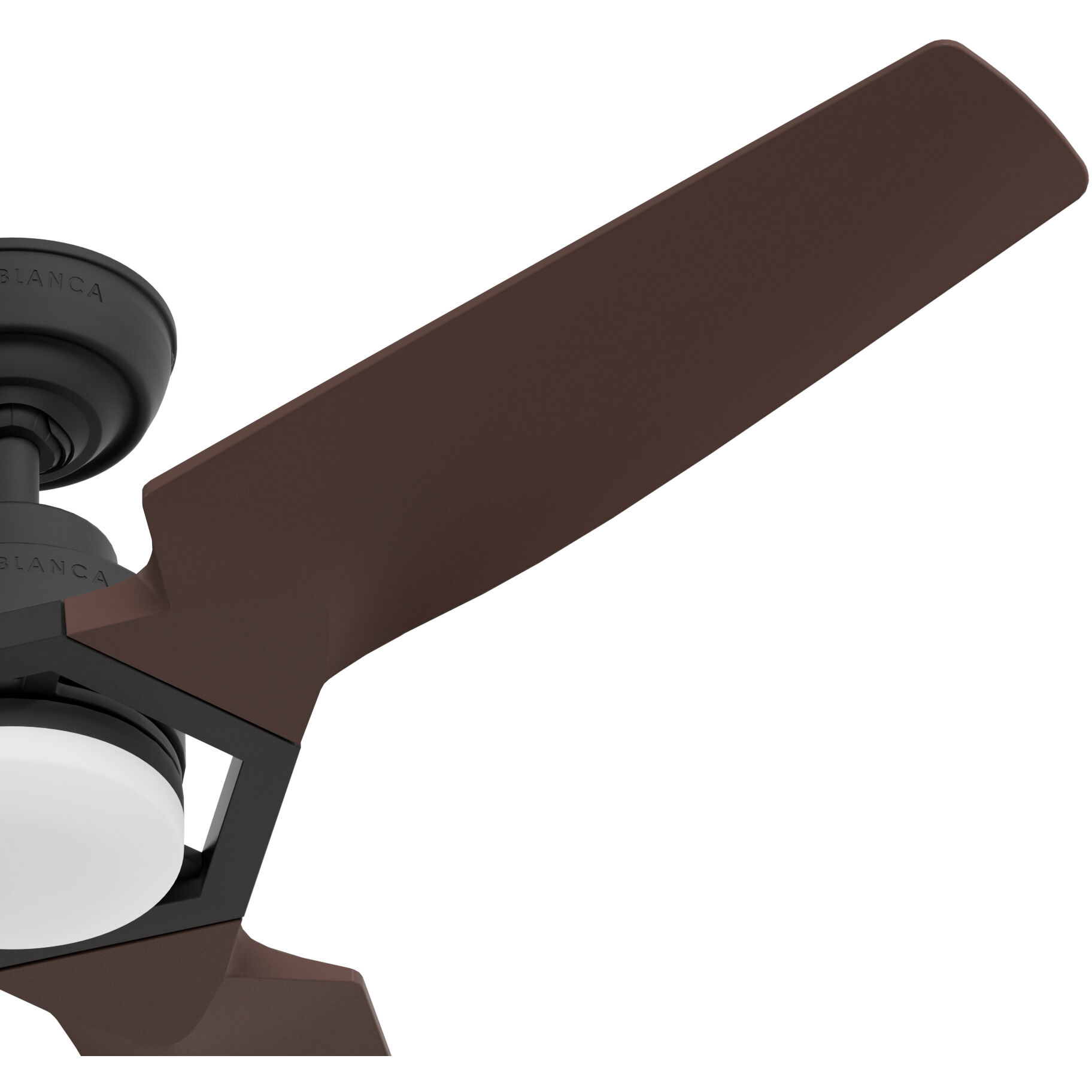 Eula 52 inch Matte Black with Chestnut Blades Outdoor Ceiling Fan