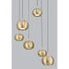 Halo LED 20.5 inch Coal And Brushed Gold Pendant Ceiling Light, Pan