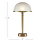 Gatsby 14.5 inch 9 watt Antique Brass and Frosted Table Lamp Portable Light