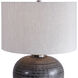 Mikkel 22 inch 150 watt Charcoal Table Lamp Portable Light