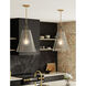 Paxos 1 Light 15.5 inch Legacy Brass and Sand Coal Pendant Ceiling Light