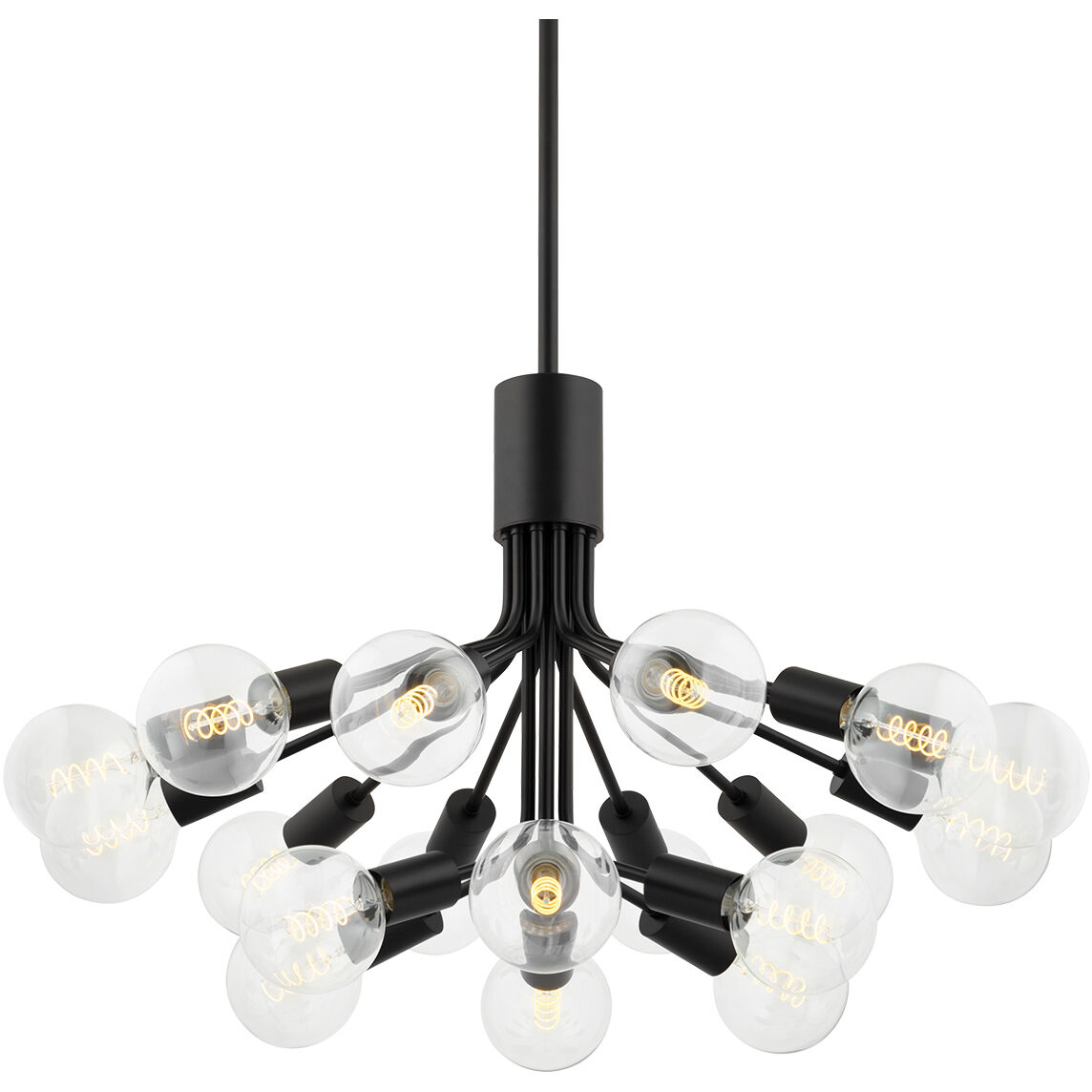 Drea 18 Light 38 inch Soft Black Chandelier Ceiling Light