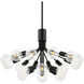 Drea 18 Light 38 inch Soft Black Chandelier Ceiling Light