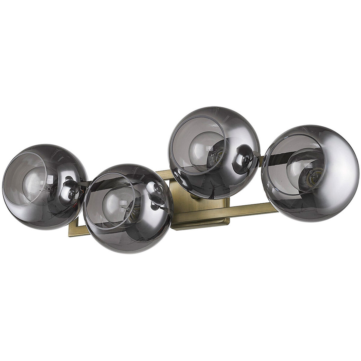 Lunette 4 Light 29 inch Aged Brass Sconce Wall Light