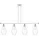 Ballston Cindyrella LED 48 inch White and Polished Chrome Island Light Ceiling Light in Clear Glass
