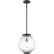 Welles 1 Light 12 inch Matte Black Pendant Ceiling Light, Essentials