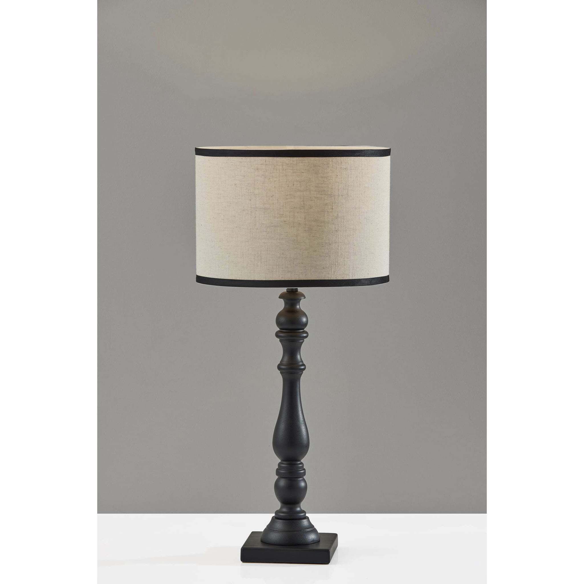 Zeek 27.75 inch 100.00 watt Black Wood Table Lamp Portable Light