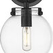 Auralume Span LED 24.88 inch Matte Black and Clear Bath Vanity Light Wall Light