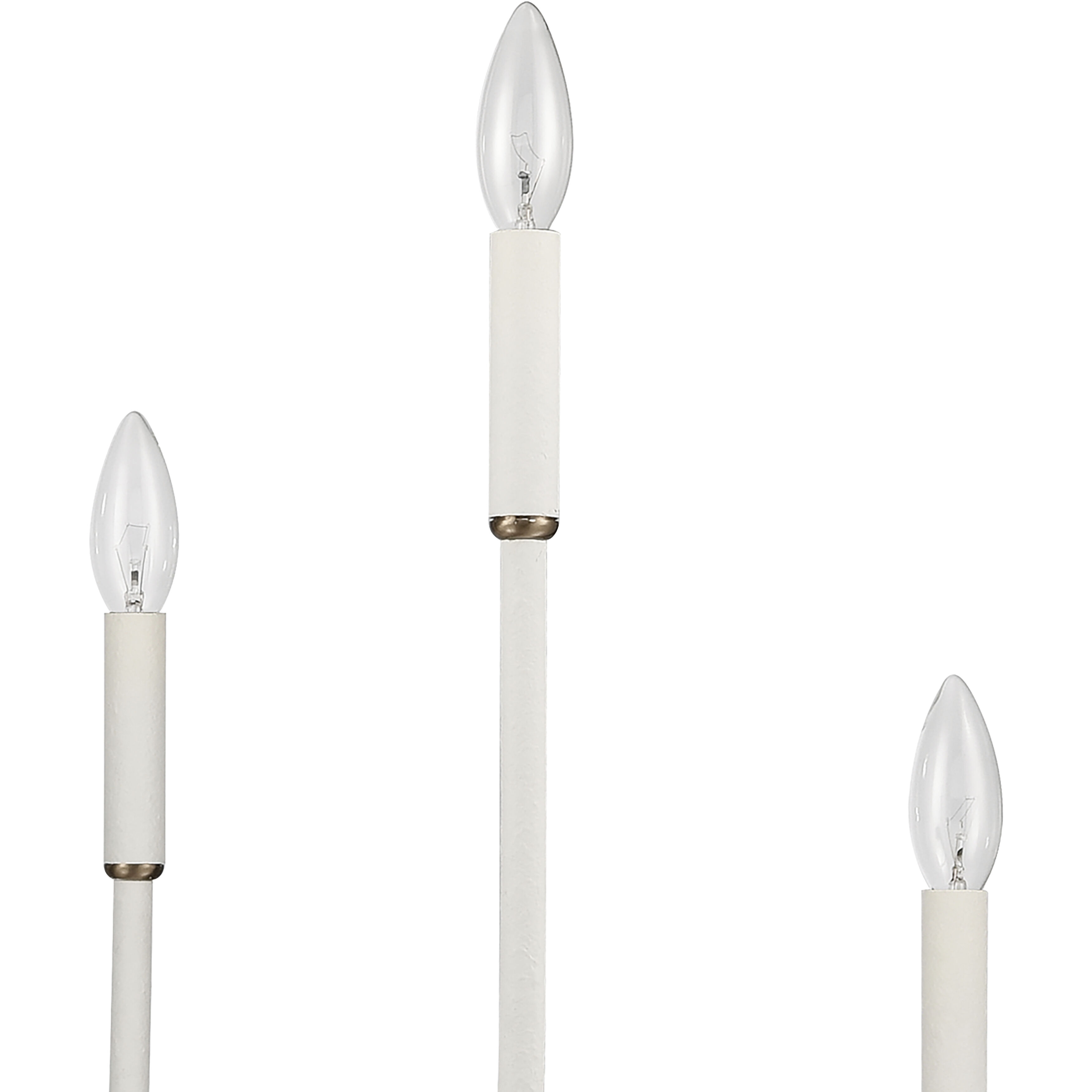 Continuance 6 Light 30 inch White Coral with Satin Brass Chandelier Ceiling Light