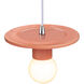 Radiance Collection 1 Light 8 inch Gloss Blush Pendant Ceiling Light