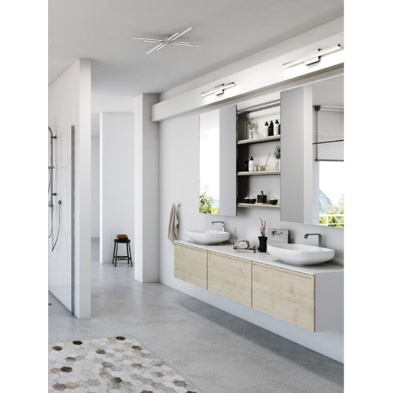 Stellar Flushmount LED 31.75 inch Black Flushmount Ceiling Light, Indoor