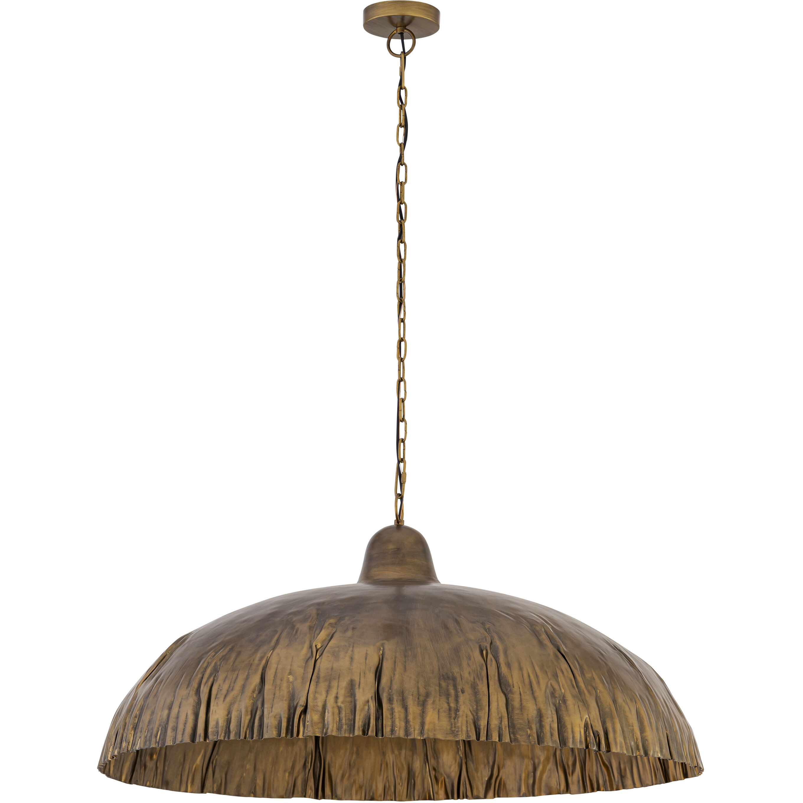 Zinnia 1 Light 36 inch Antique Brass Pendant Ceiling Light
