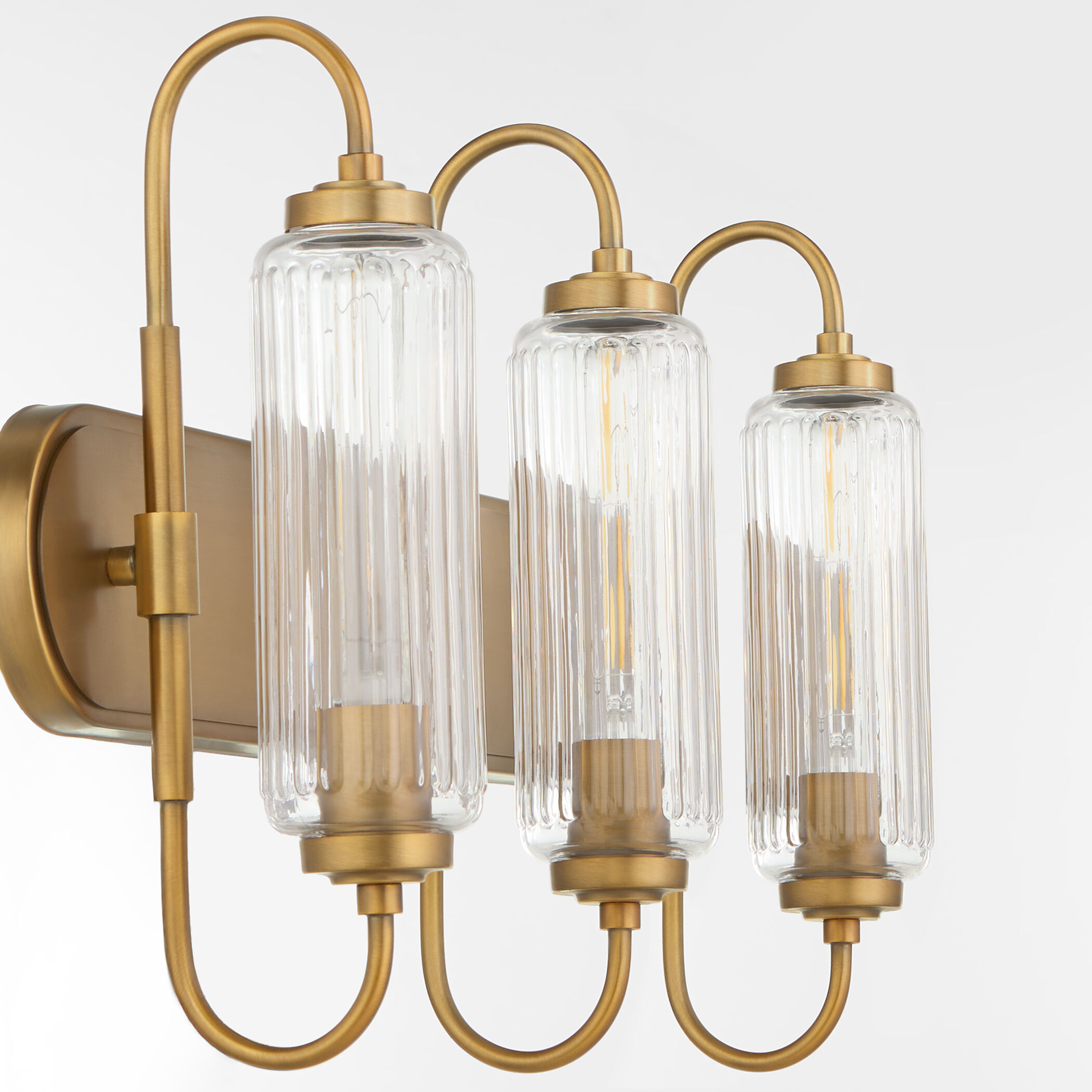 Whitmire 3 Light 24 inch Brushed Brass Vanity Light Wall Light