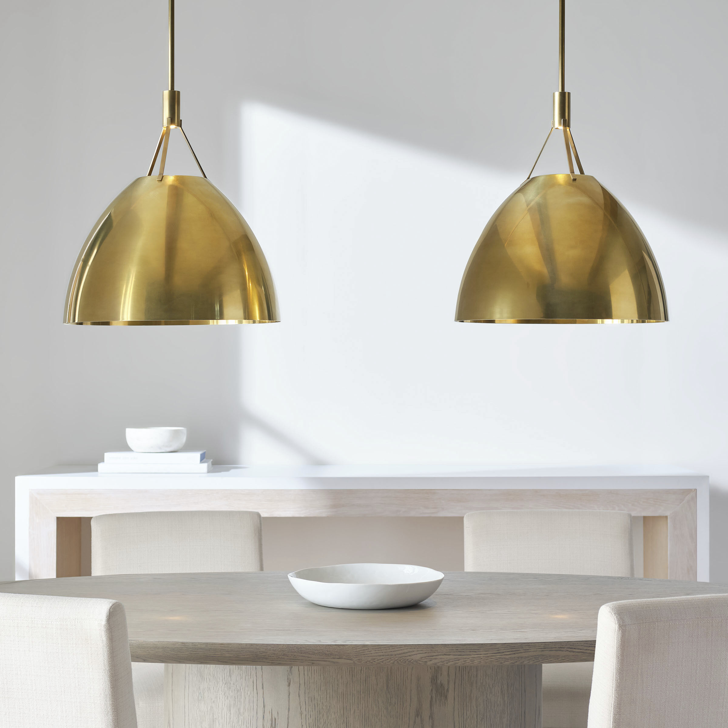 Sean Lavin Sospeso 1 Light 18 inch Natural Brass Line-Voltage Pendant Ceiling Light
