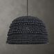 Persephone 1 Light 20.75 inch Black Wooden Beads and Matte Black Pendant Ceiling Light