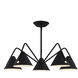 EVOLV LED 28 inch Matte Black - Textured Chandelier Ceiling Light