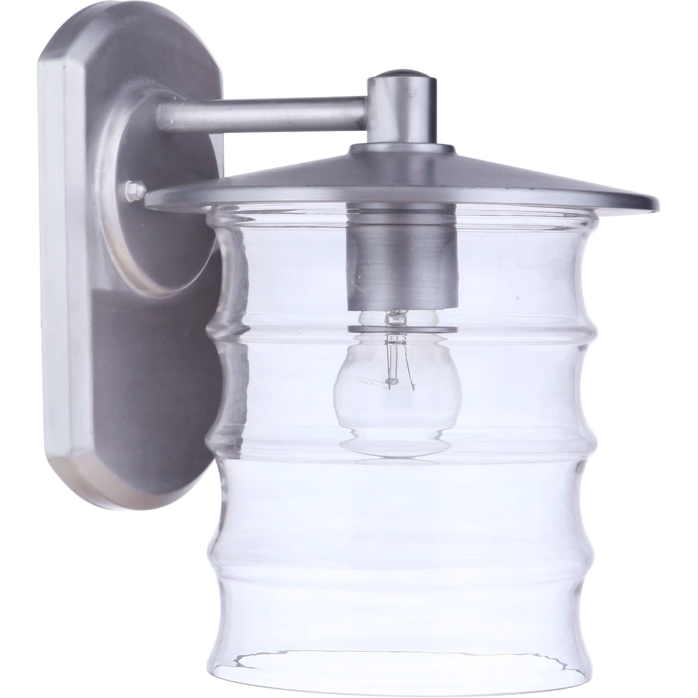 Canon Outdoor Wall Mount in Satin Aluminum, Large