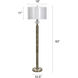 Coralie 63 inch 100 watt Hayla Gold and White Floor Lamp Portable Light