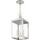Nyack 3 Light 8.25 inch Brushed Nickel Outdoor Pendant Lantern