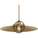 Newburie 1 Light 17 inch Legacy Brass and Dark Matte Black Pendant Ceiling Light