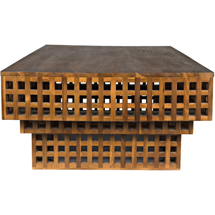 Flynn 66 X 34 inch Clear Coat Flat Coffee Table