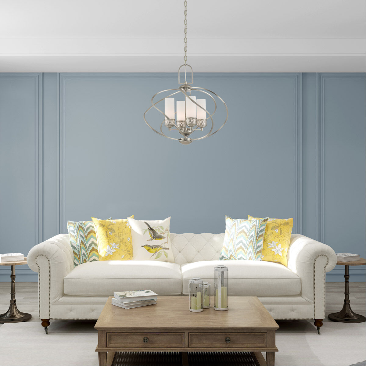 Westfield 4 Light 22 inch Brushed Nickel Chandelier Ceiling Light