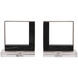 Tilman 8 inch Black Marble with Brushed Nickel and Crystal Bookends, Set of 2
