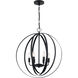 Pendleton 6 Light 22 inch Matte Black Pendant Ceiling Light