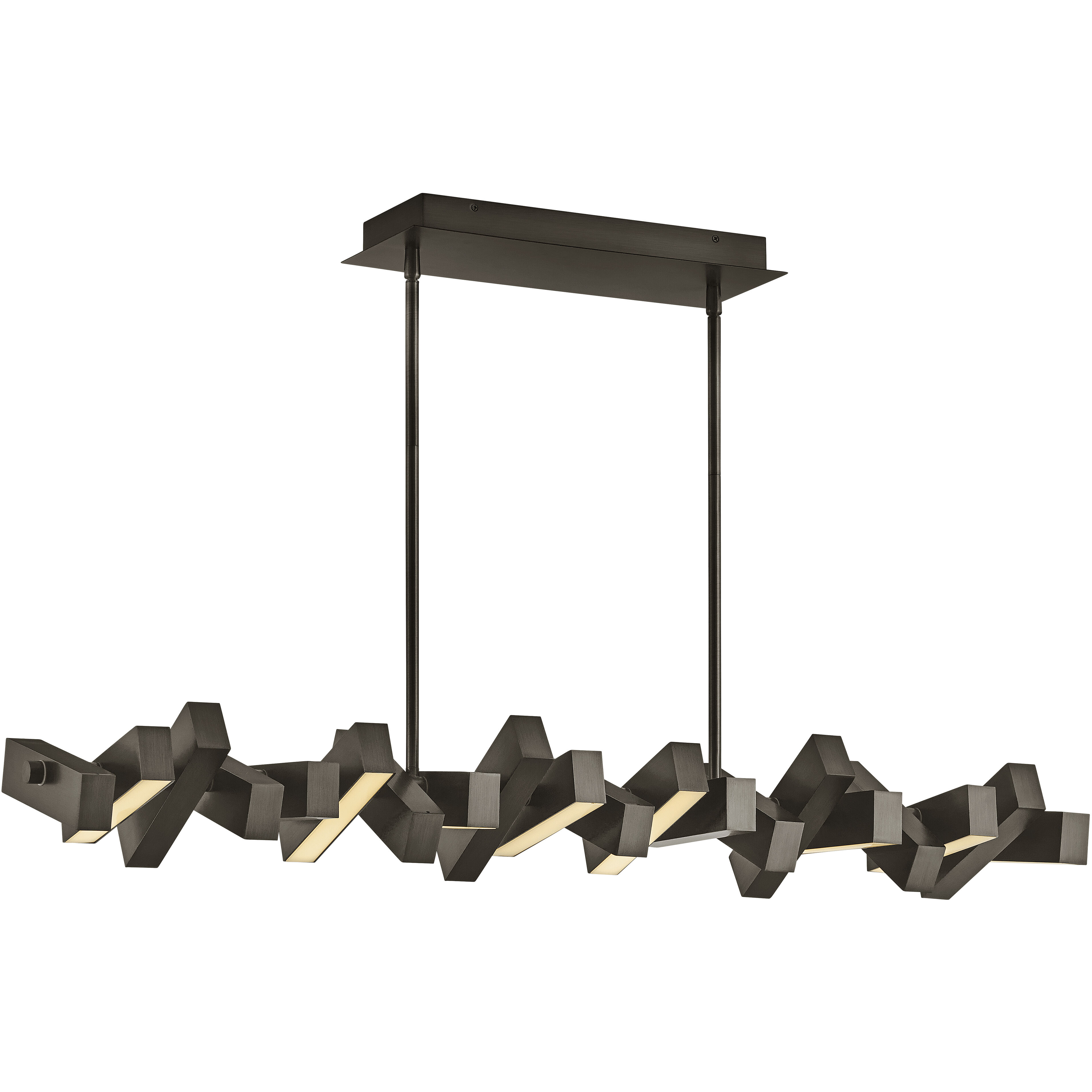 Stitch LED 42 inch Painted Black Oxide Chandelier Ceiling Light