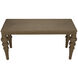 Ismail 64 X 25 inch Natural Console, Turned Leg